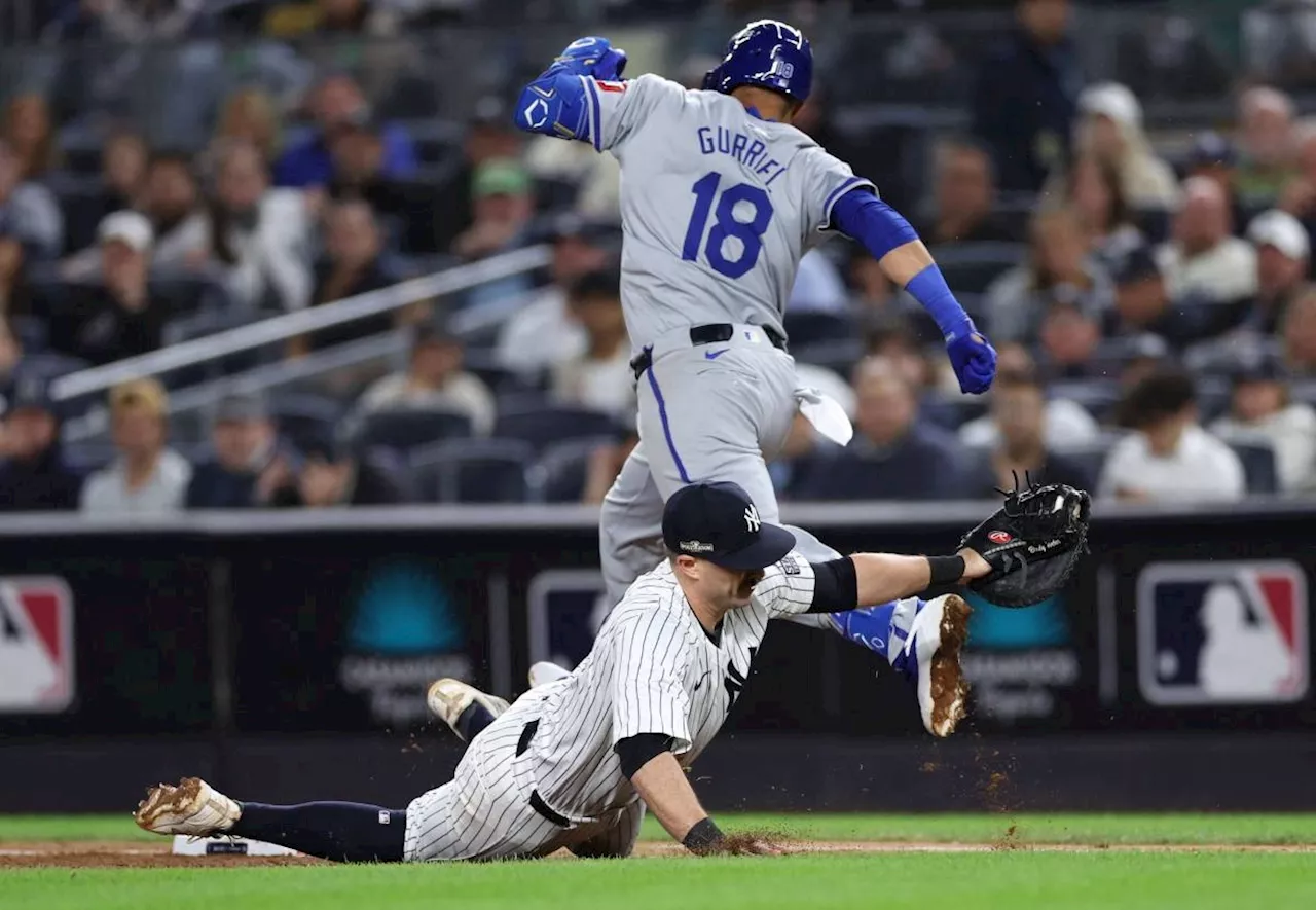 Royals jolt Yankees, Tigers maul Guardians