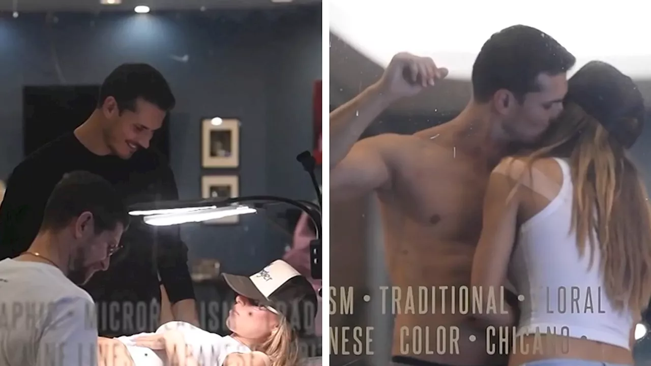 Brooks Nader and Gleb Savchenko Hot and Heavy Getting Tattoos Together