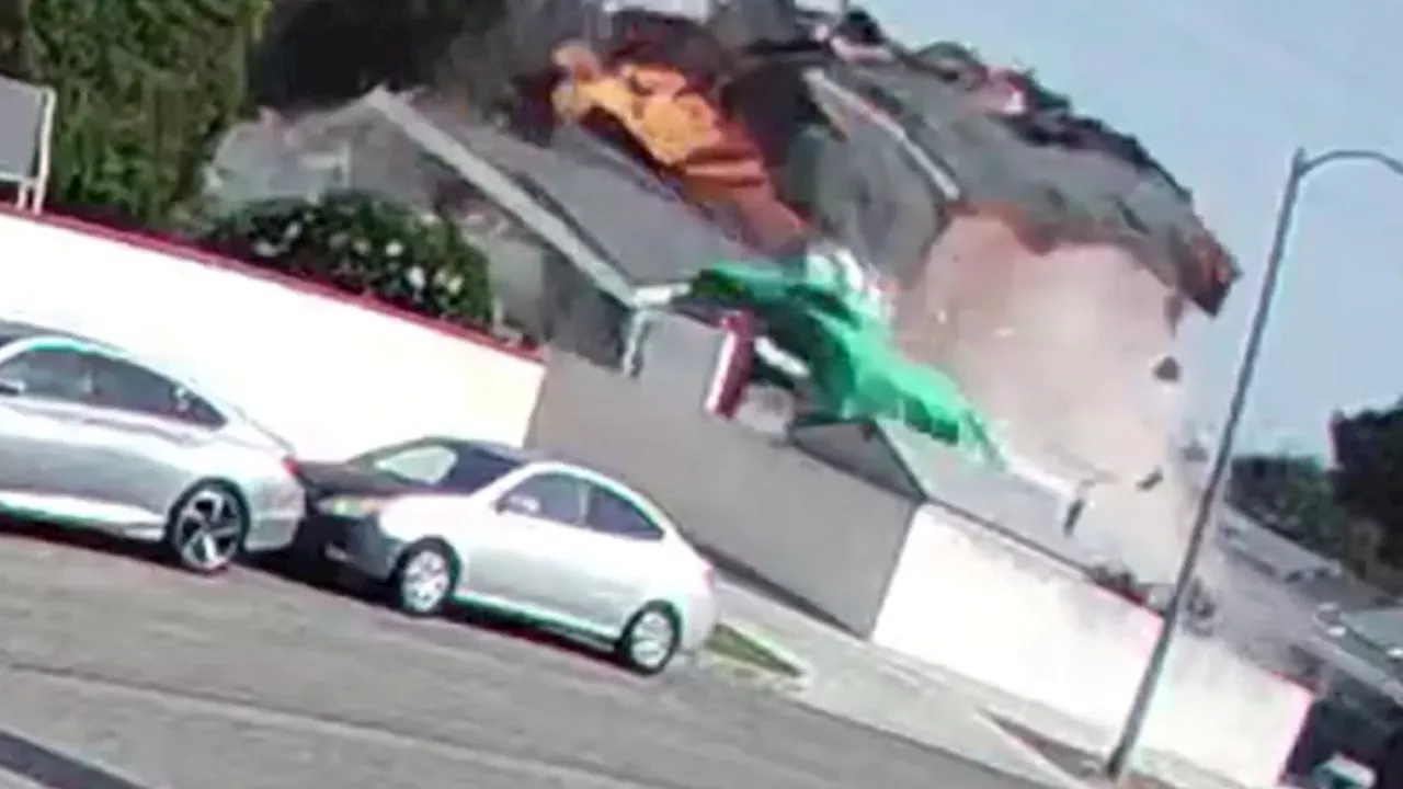 California Home Explodes on Camera, Injuring Man on Property