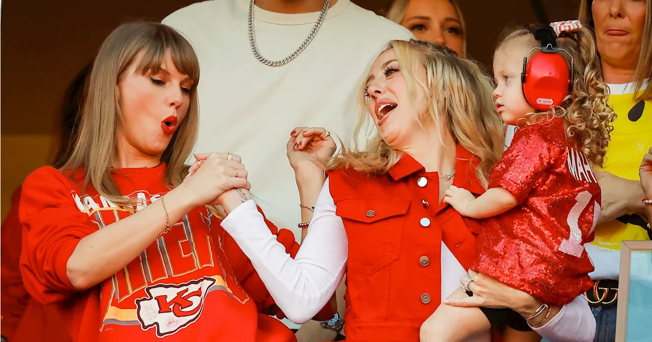 Taylor Swift and Brittany Mahomes Share Hug at Chiefs vs. Saints Game