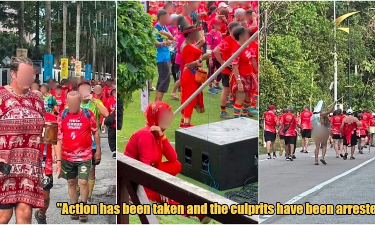  Foreign Tourists & M'sian Man Arrested for Dressing Inappropriately During Fun Run