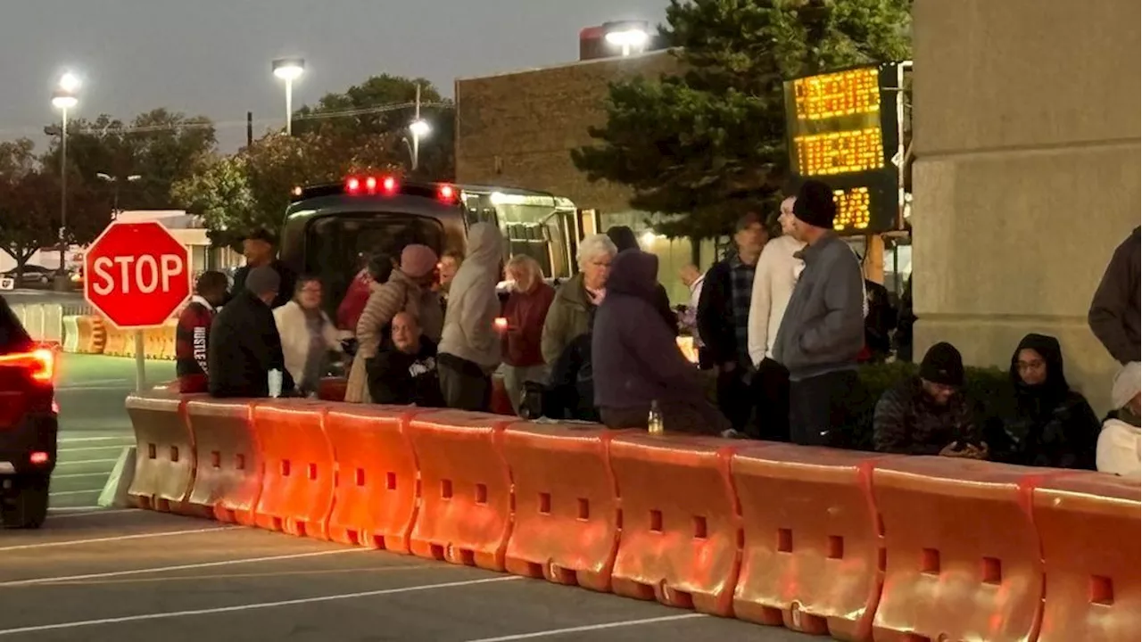 Early voting begins in Ohio, with some eager voters braving the cold