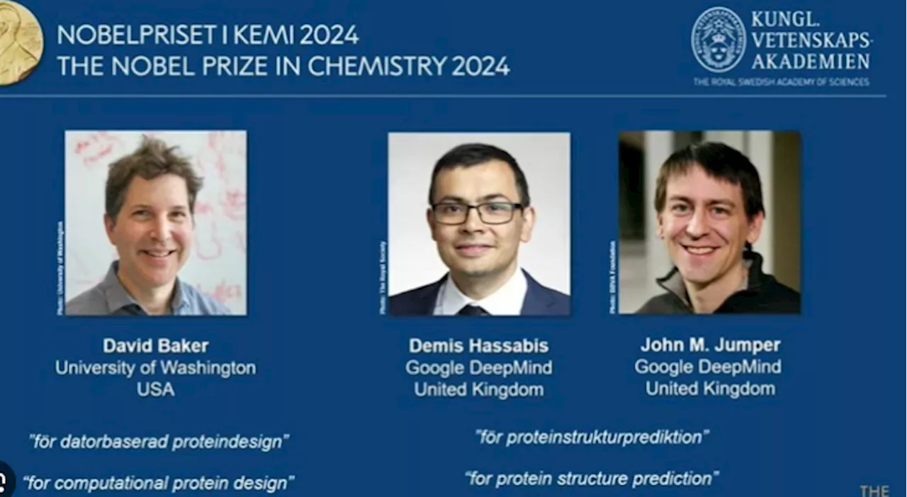 Trio wins chemistry Nobel for protein design, prediction