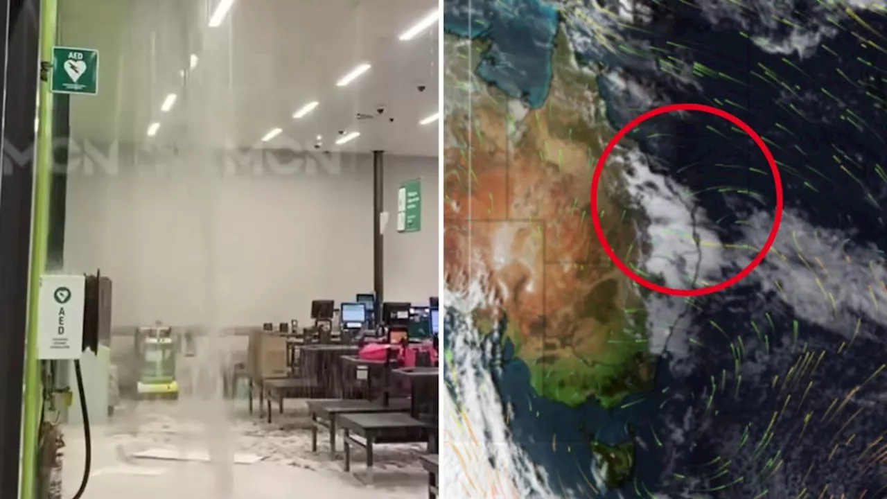 Moreton Bay Woolworths roof collapses as warning alerts delayed and Queensland lashed by severe storms