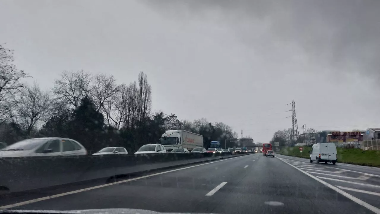 Tempête Kirk à Nantes : le périphérique inondé en raison des intempéries