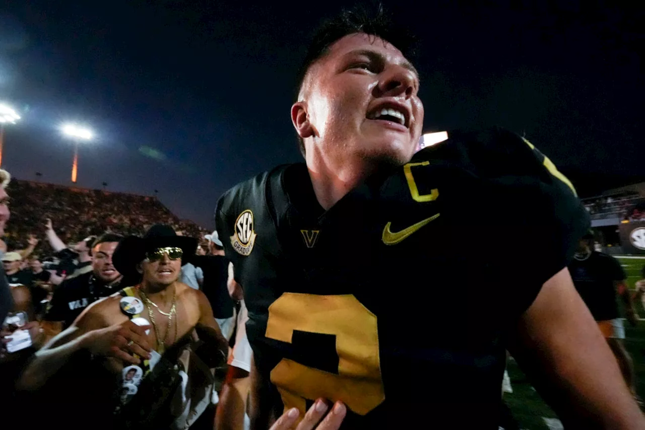 Vandy’s Diego Pavia surprised during ESPN interview by QB who also upset Alabama