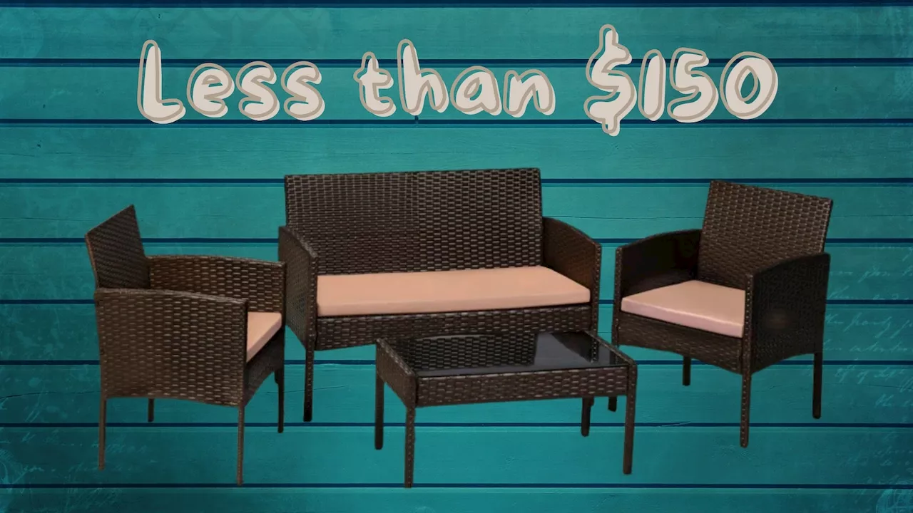 We found an amazing deal on 4-piece outdoor seating set for less than $150