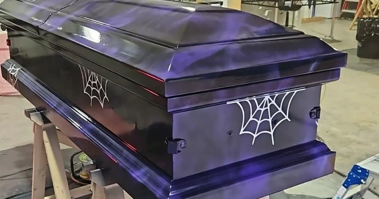 NI's ultimate Halloween idea as handpainted coffin for sale