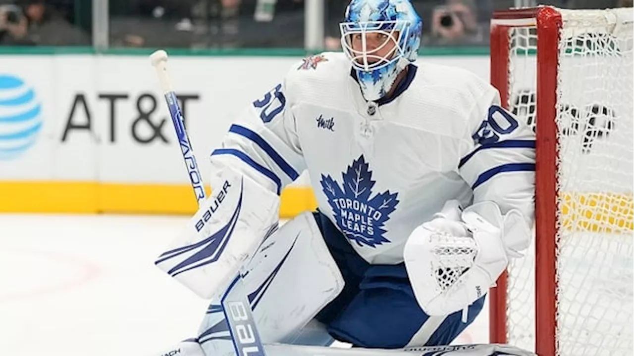 Maple Leafs goalie Woll out for opener against Canadiens, Stolarz to start