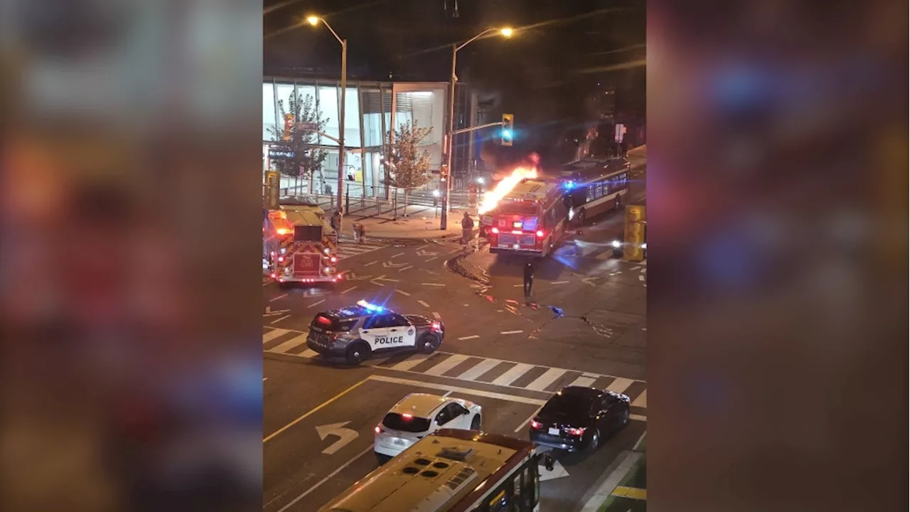 Stolen vehicle may have been involved in fiery crash involving 2 TTC buses