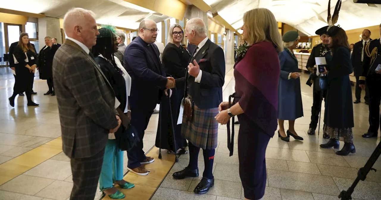 Lanark minister's audience with the King at Scottish Parliament 25th anniversary