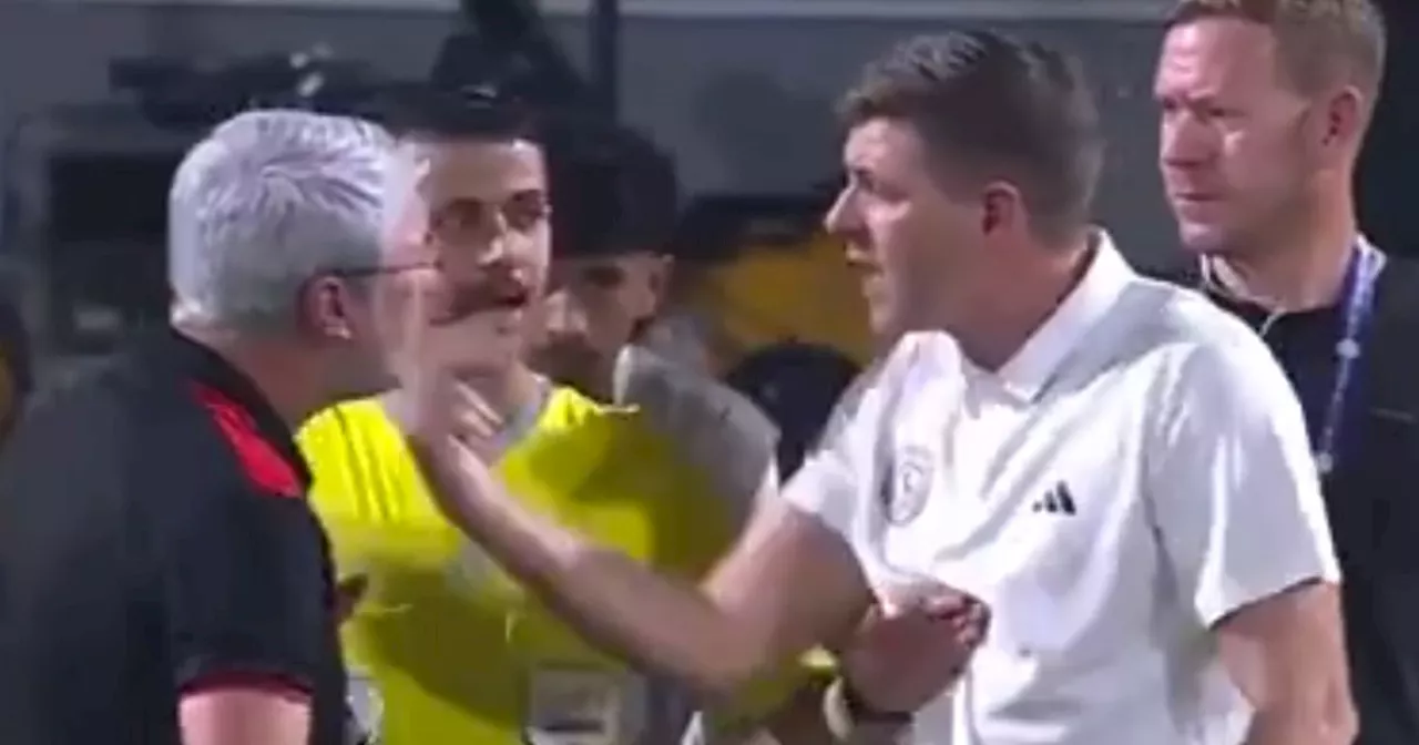 Steven Gerrard involved in furious touchline bust-up as rival boss taunts Liverpool legend