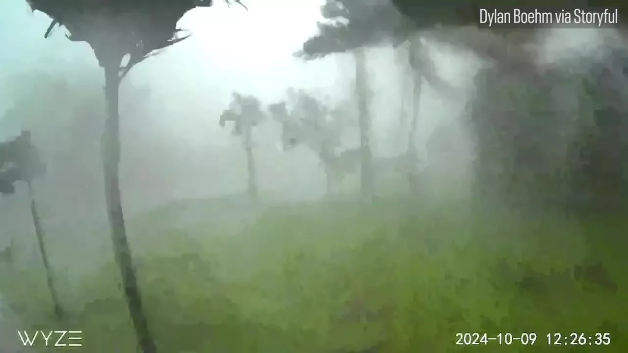 Videos show tornadoes blasting Florida ahead of Hurricane Milton landfall