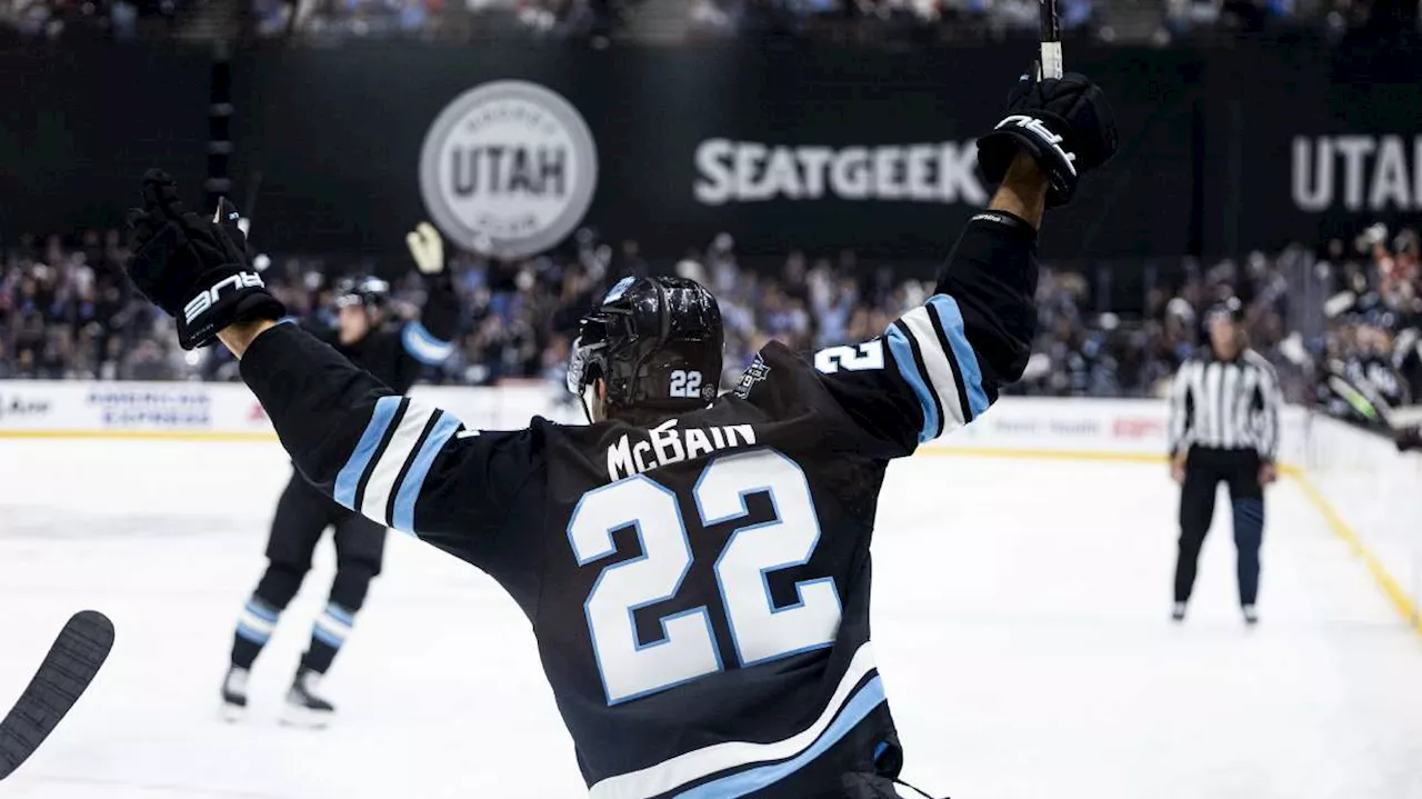 Dylan Guenther scores twice as Utah Hockey Club holds off Chicago for franchise's 1st win