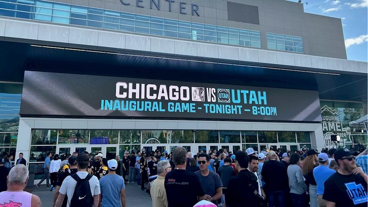 Utah Hockey Club hosts plaza party in advance of franchise's inaugural NHL game