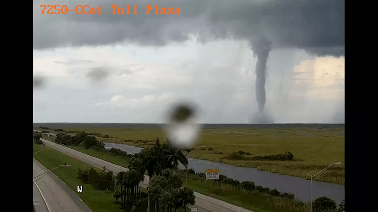 WATCH: Tornado touches down near Alligator Alley in Broward County