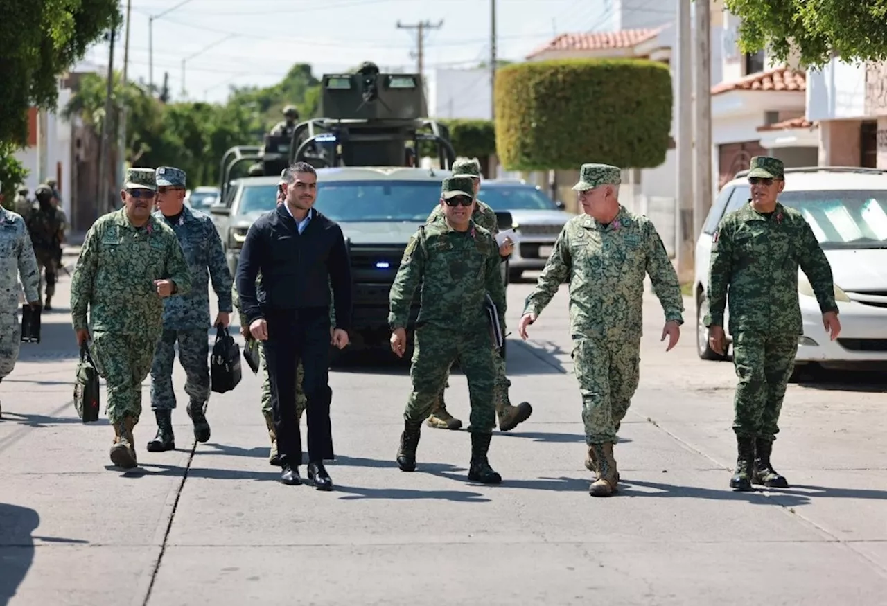 García Harfuch y Treviño refuerzan seguridad en Culiacán tras enfrentamientos