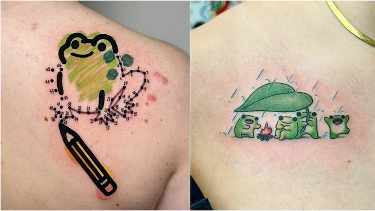 6 Potret Desain Tato Katak Ukuran Besar Vs Kecil, Sama-Sama Memukau