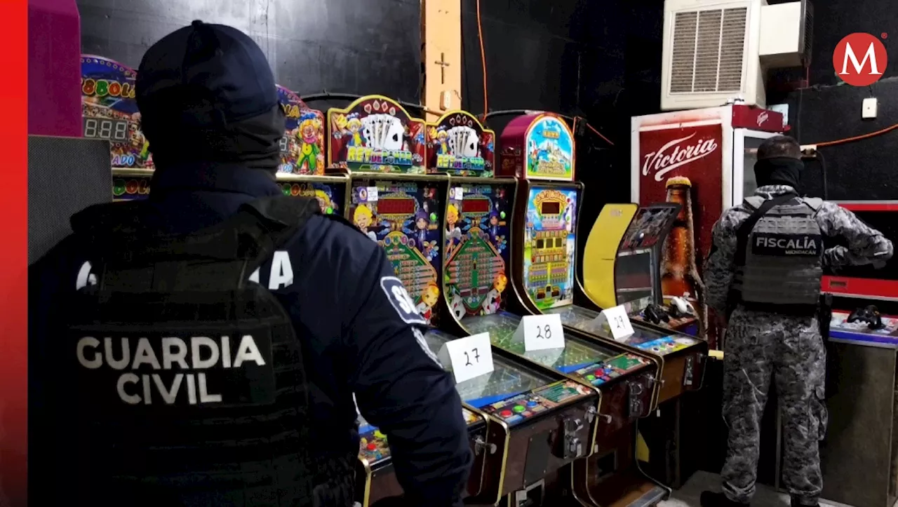 Decomisan al crimen organizado más de 2 mil 'minicasinos' en Michoacán