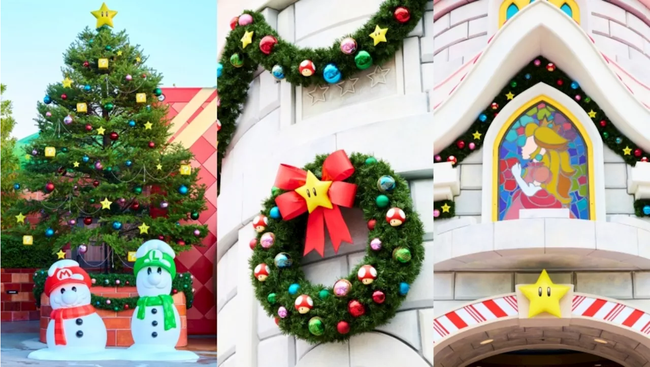 Holiday decorations will soon festoon Super Nintendo World