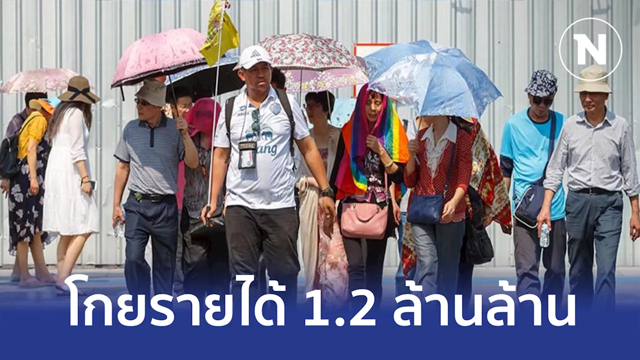 ต่างชาติเที่ยวไทยทะลุ 26 ล้านคน โกยรายได้ 1.2 ล้านล้าน