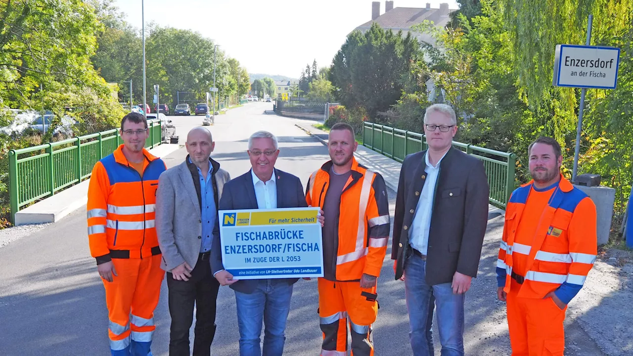 Neue Fischa-Brücke in Enzersdorf offiziell freigegeben