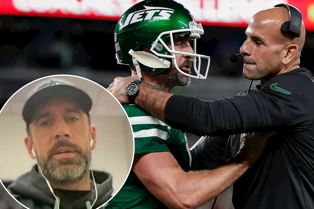 Aaron Rodgers blasts 'ridiculous' reports he wanted Robert Saleh fired from Jets