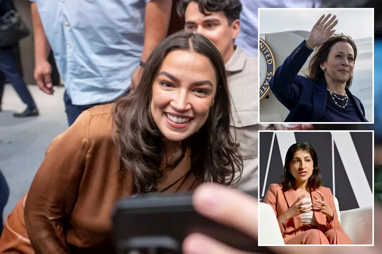 AOC warns of ‘out and out brawl’ if Kamala Harris ditches Lina Khan as FTC chair