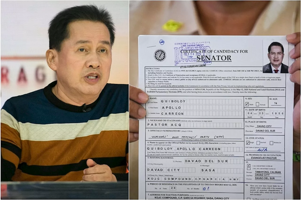 Detained preacher’s Senate bid highlights ‘broken’ Philippine electoral system