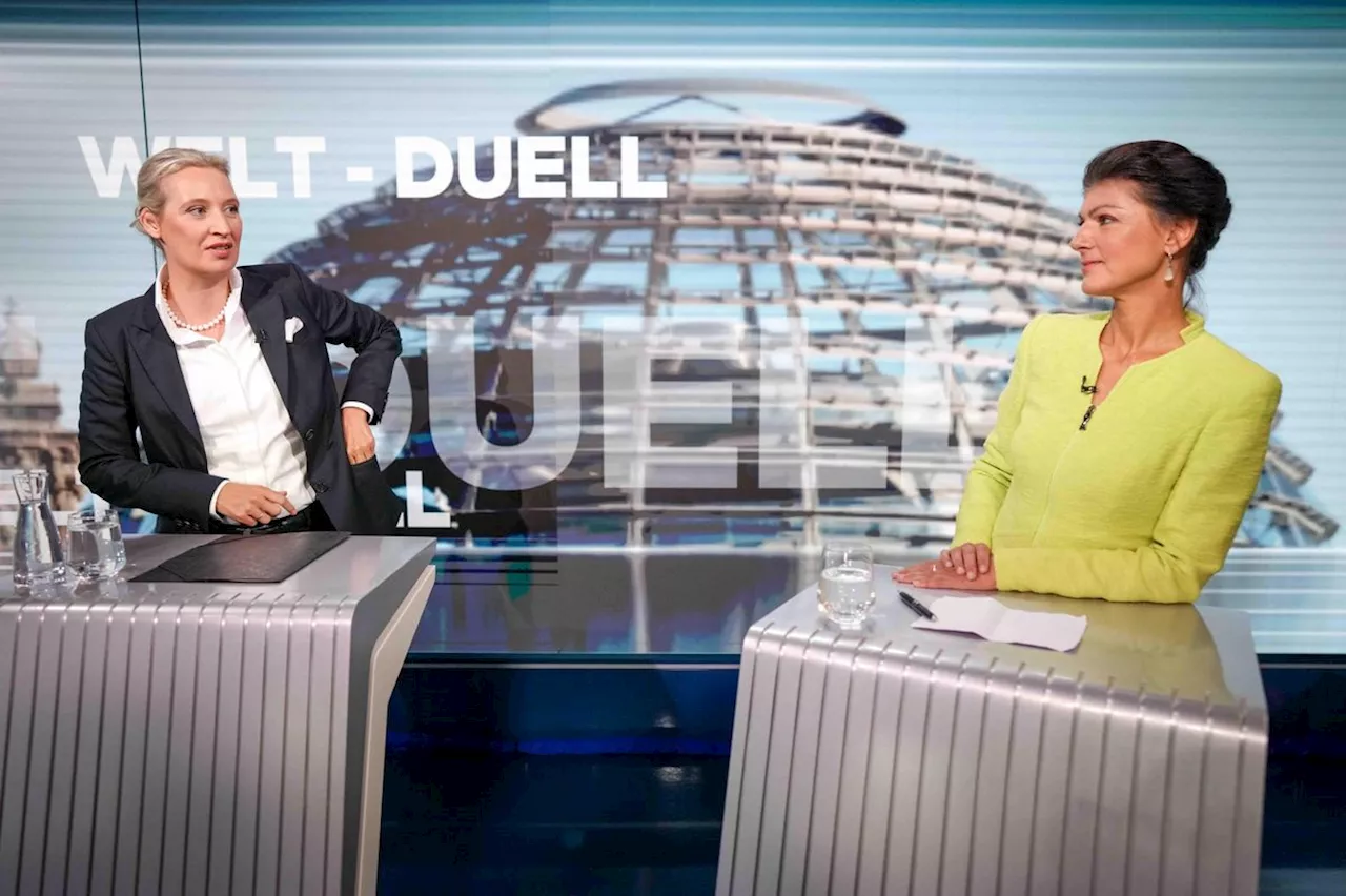 TV-Duell Weidel/Wagenknecht