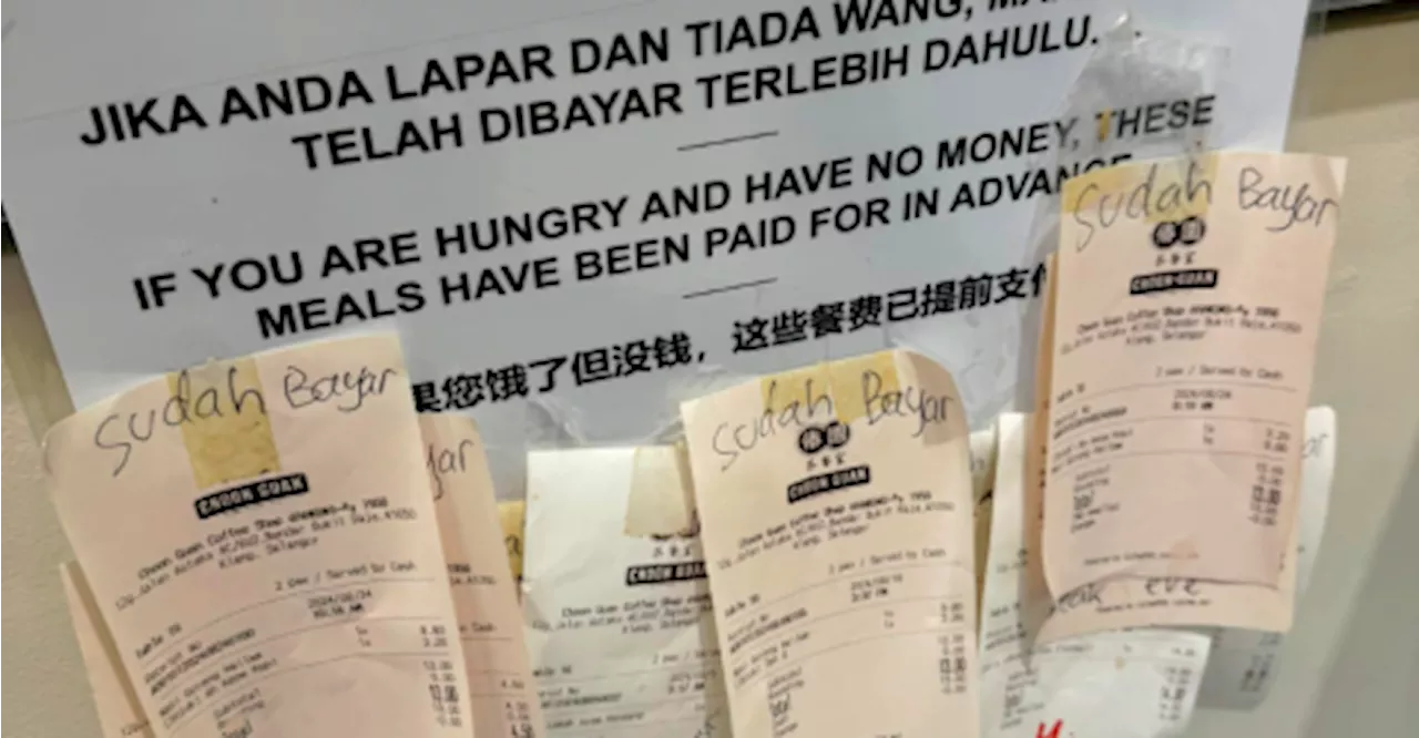 Klang restaurant’s pre-paid meals for needy warms hearts