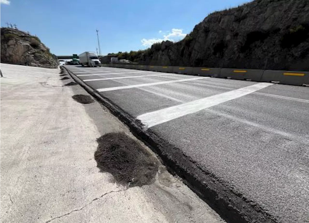 Cambian reductores en Los Chorros por rayas logarítmicas que darán visión a velocidad de conductores