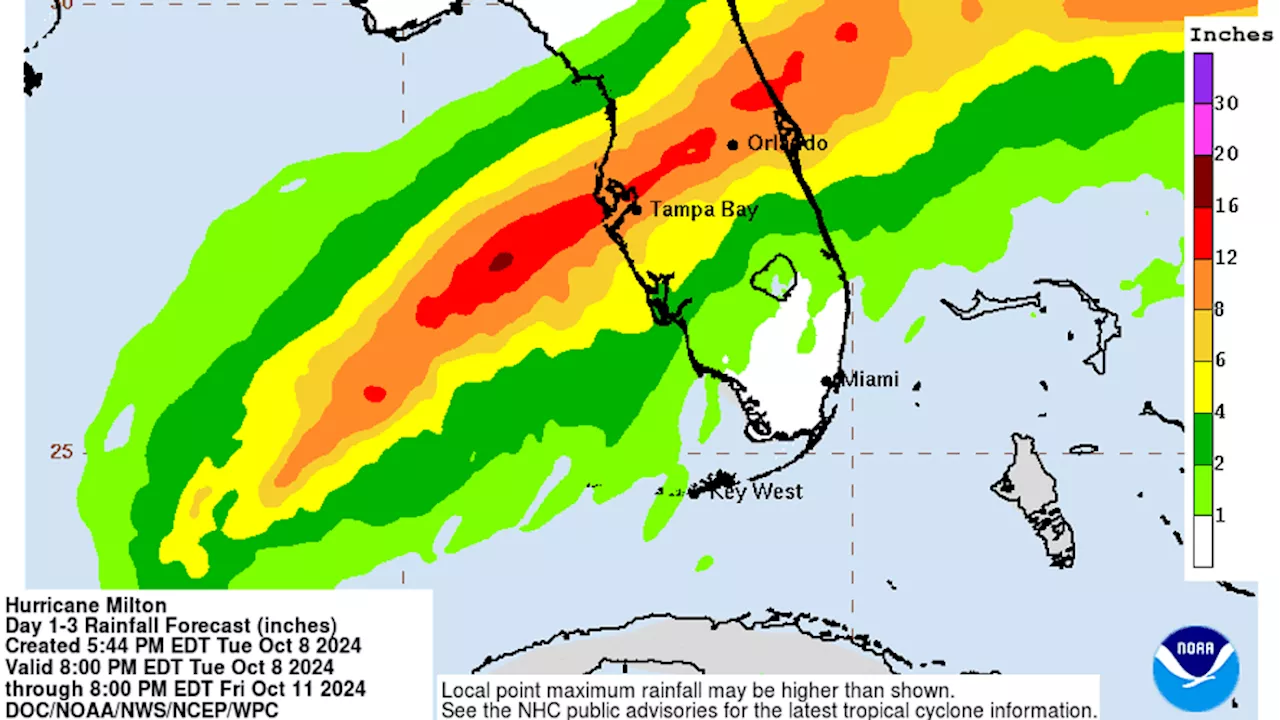 Forecast grim for these Florida cities directly in Milton's projected path