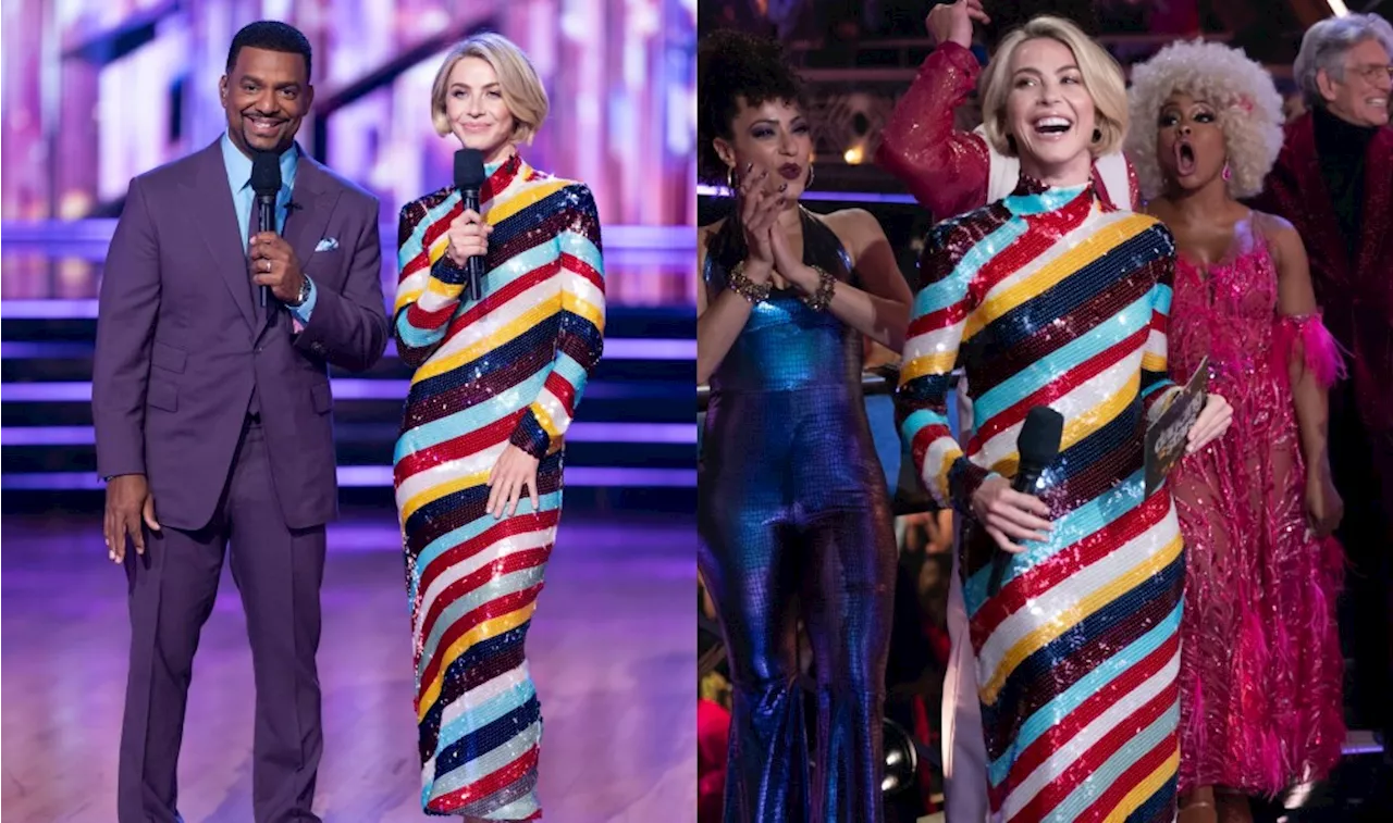 Julianne Hough Channels Disco Glamour in Sequin Bottega Veneta Rainbow Dress for ‘Dancing With the Stars’