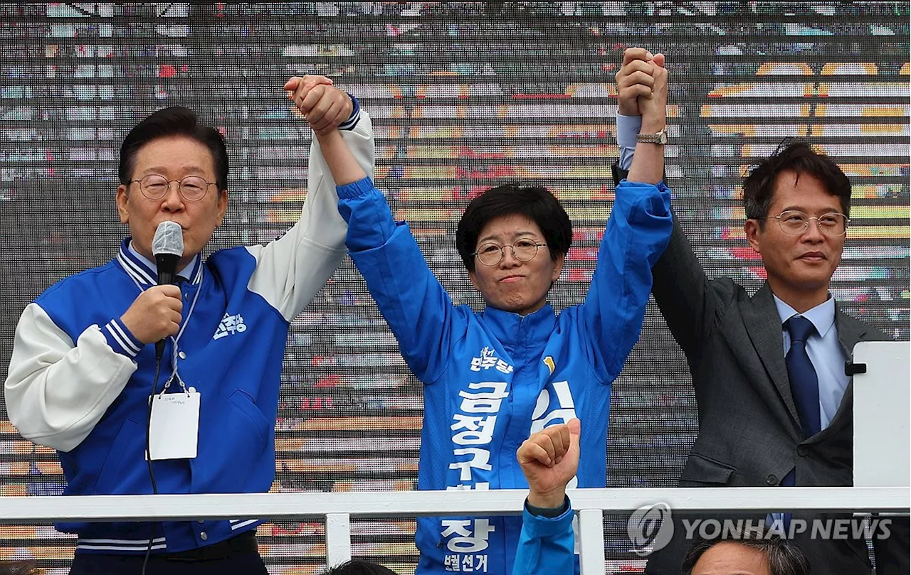 이재명, 영광 유세서 '혁신·진보당, 전선 교란하면 안돼'(종합)