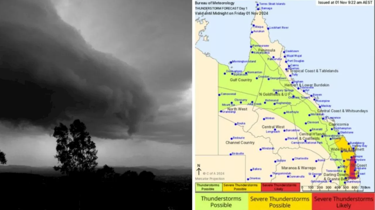 Bureau of Meteorology issues multiple severe thunderstorm warnings for southeast Qld, including Brisbane and Sunshine Coast