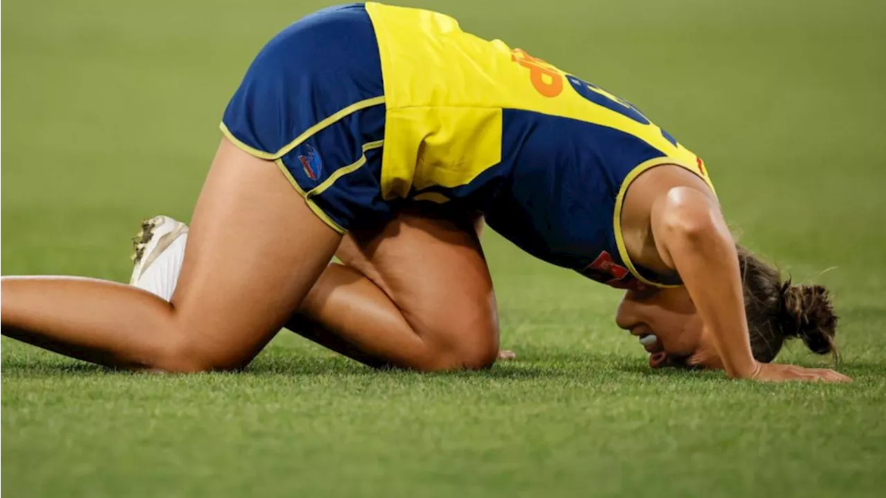 Adelaide sink Geelong in AFLW thriller but injury to Danielle Ponter sours victory