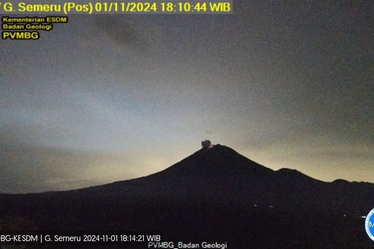 Gunung Semeru kembali erupsi dengan letusan setinggi 500 meter