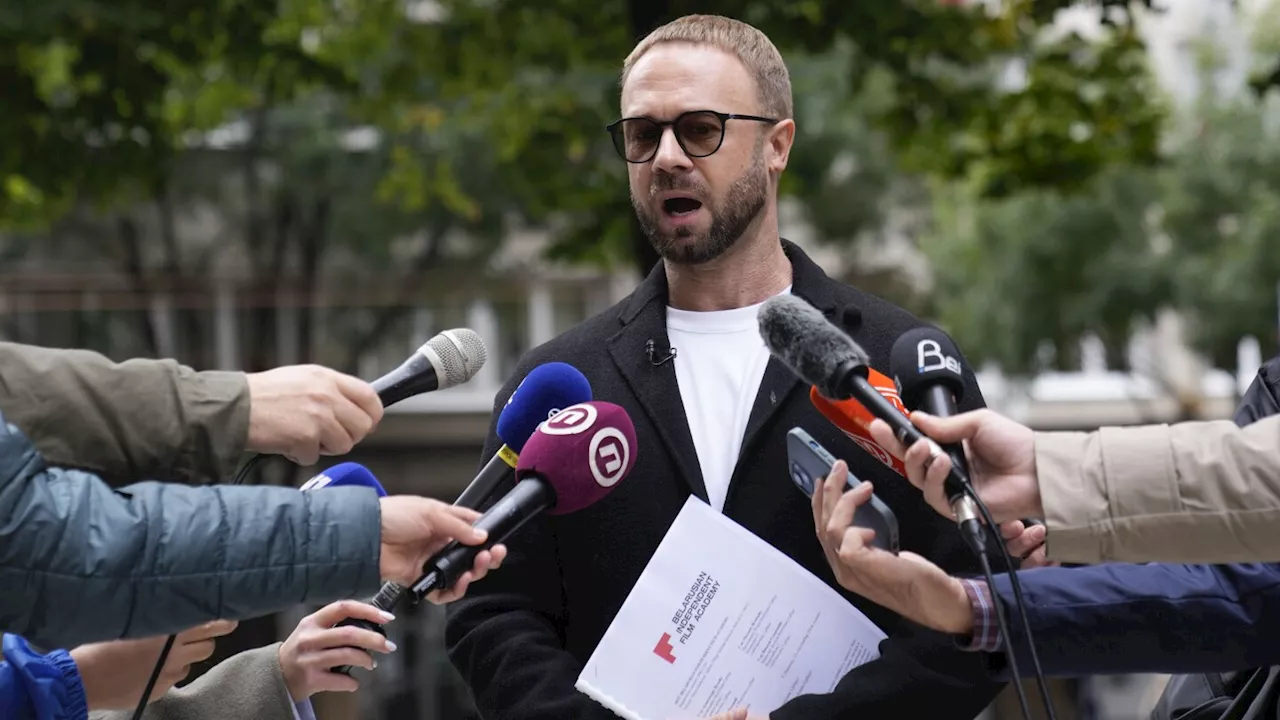 A dissident film director from Belarus is released after 1 year of detention in Serbia