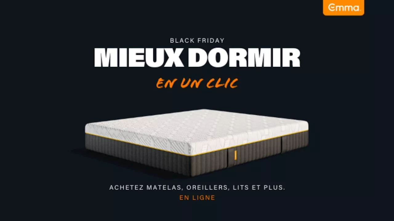 Le prix du meilleur matelas français prend un sacré coup avec l'offre Black Friday Emma