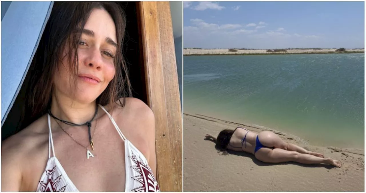 Alessandra Negrini posta fotos na praia e recebe cantada de Tatá Werneck