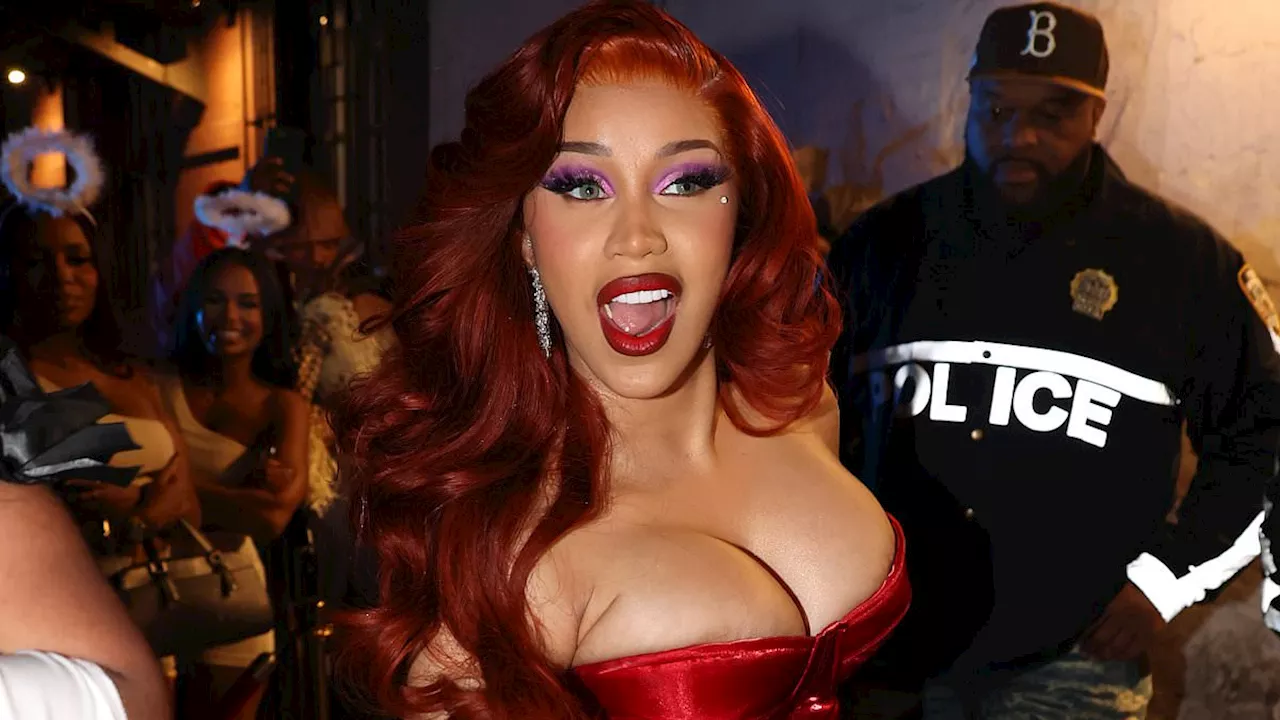 Cardi B shows ex Offset what he's missing as a busty Jessica Rabbit for Halloween