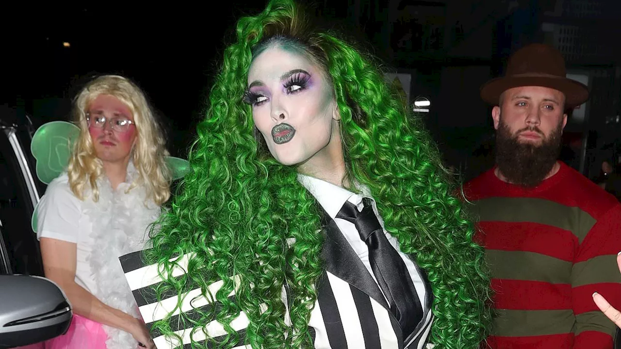 Maya Jama transforms into Beetlejuice for her annual star-studded Halloween bash while Jade...