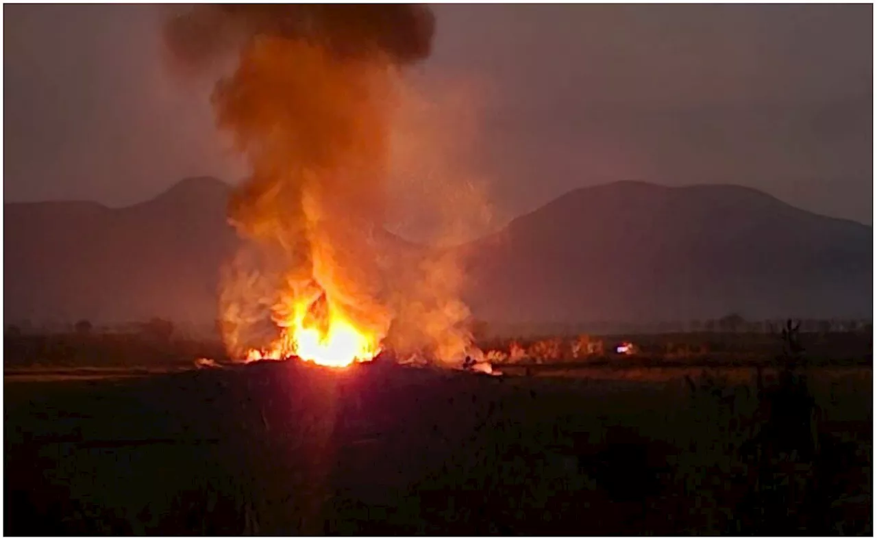 Explotan dos camionetas huachicoleras en Hidalgo; acusan incremento de este delito en la entidad