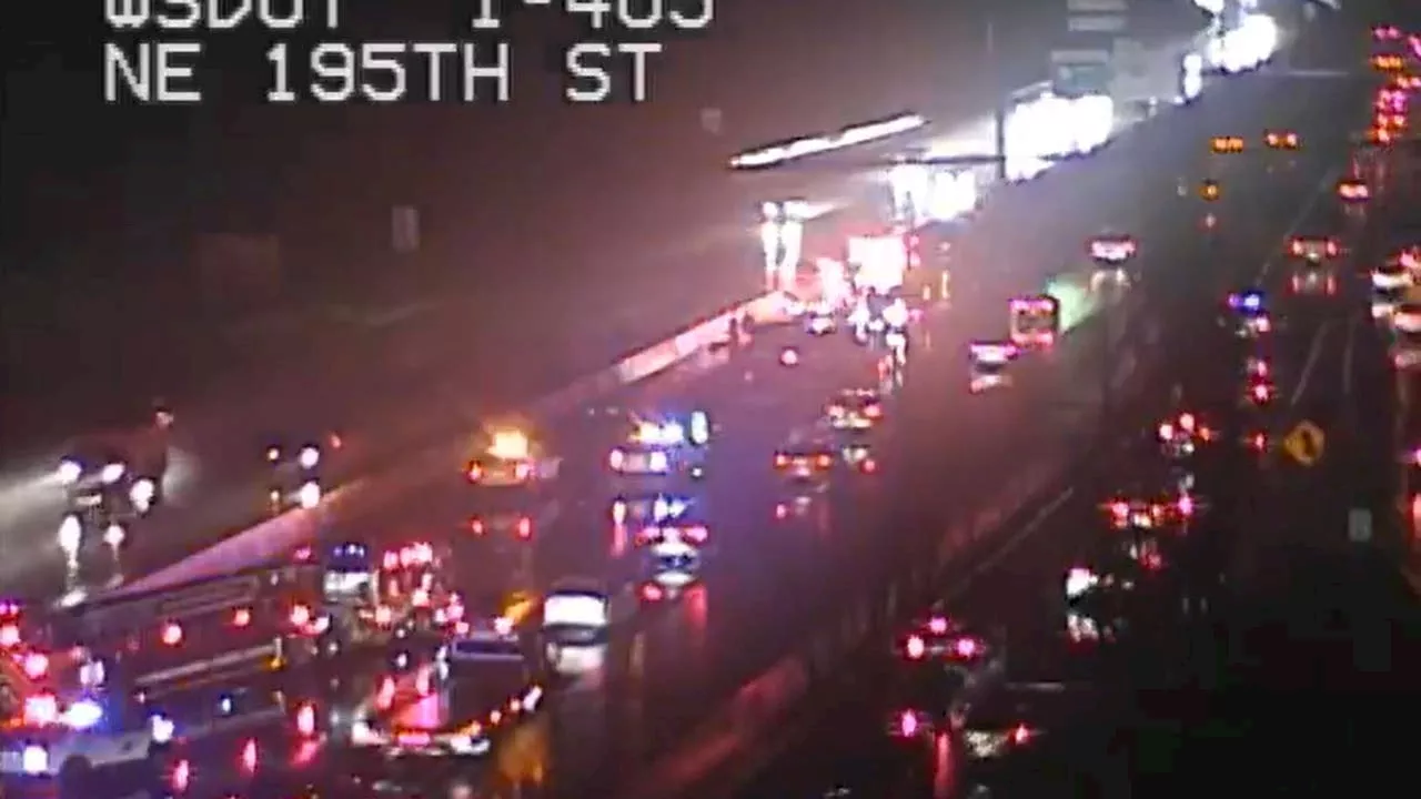 Fatal crash on I-405 blocks northbound lanes in Bothell