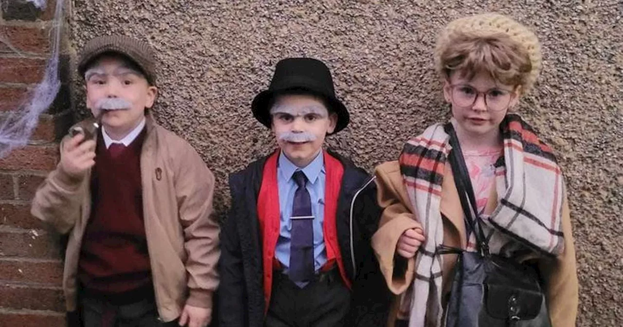 Glasgow kids don iconic Still Game inspired Halloween costumes for school disco