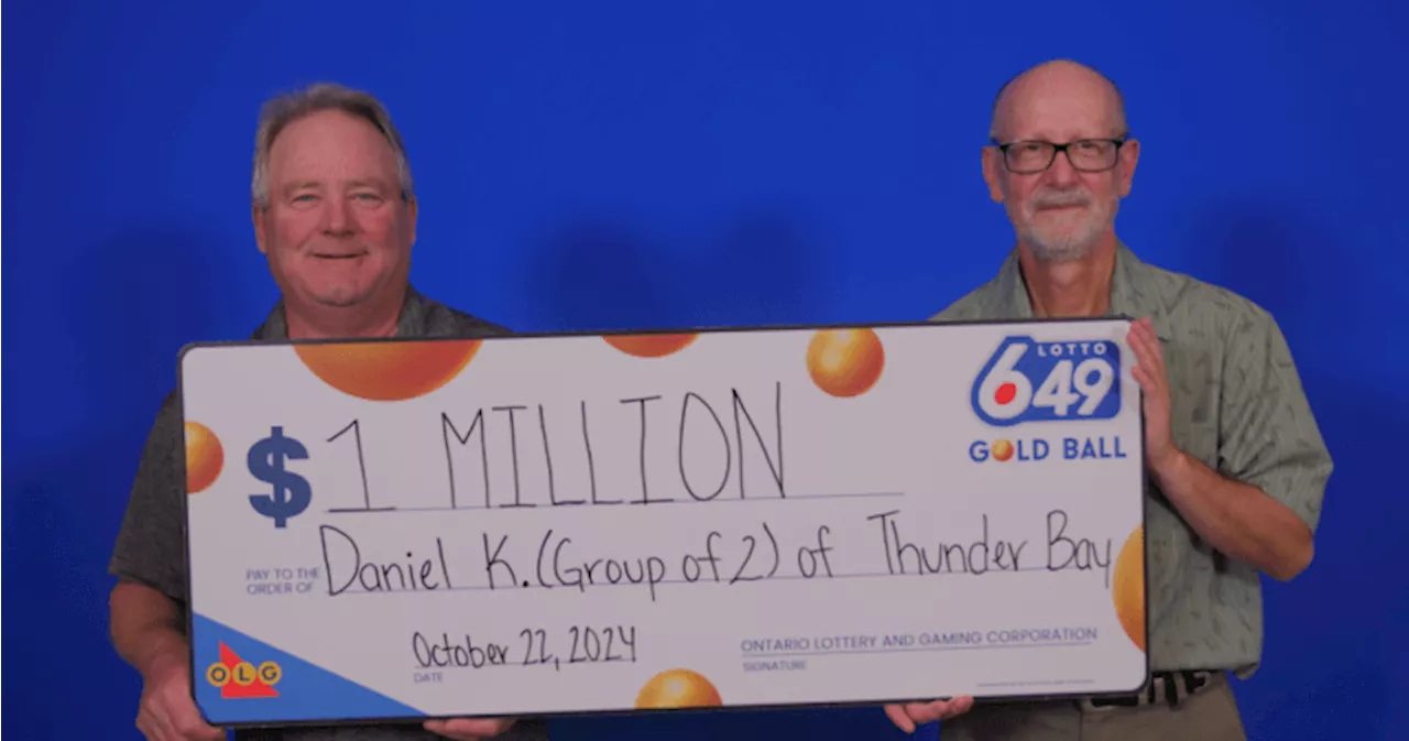 Friends split $1-million prize in Thunder Bay, Ont.