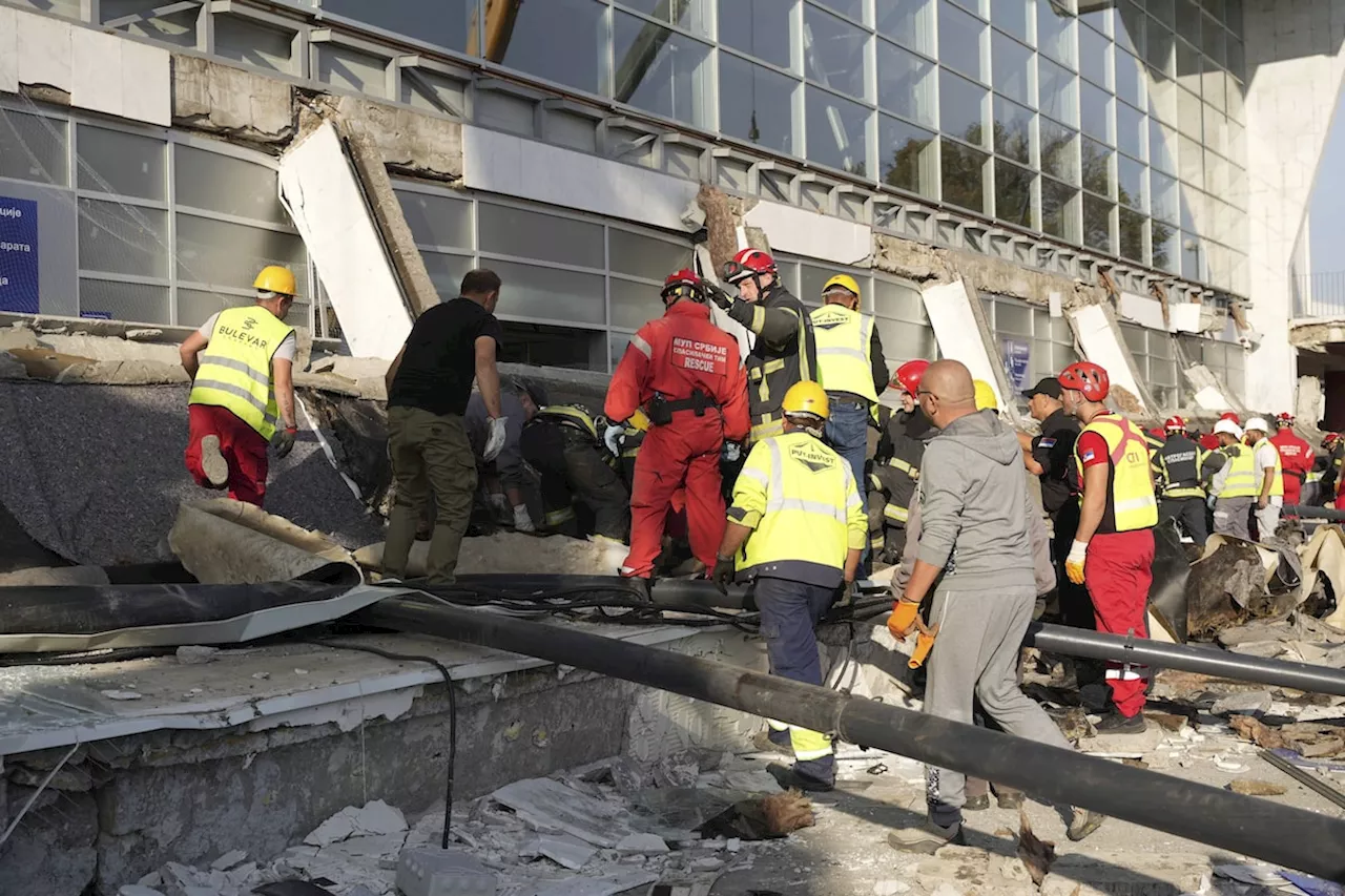 Thirteen dead after roof collapses at railway station entrance in Serbia’s Novi Sad