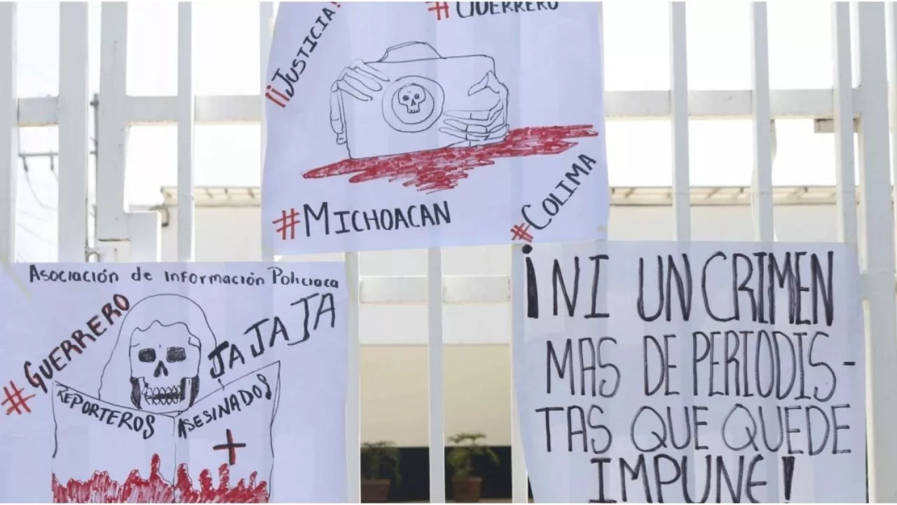 Periodistas protestan en Uruapan por asesinato de Mauricio Solís