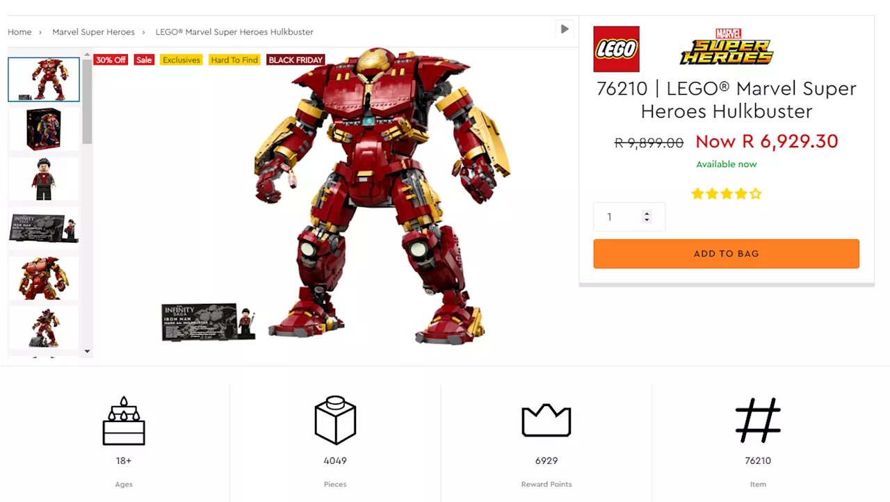 LEGO joins Black Friday sales across South Africa